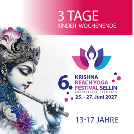 Early-Bird-Ticket Kinder 13-17 Jahre Krishna Beach Yogafestival Ostseebad Sellin